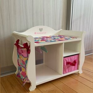 American girl changing table with storage. In very good condition